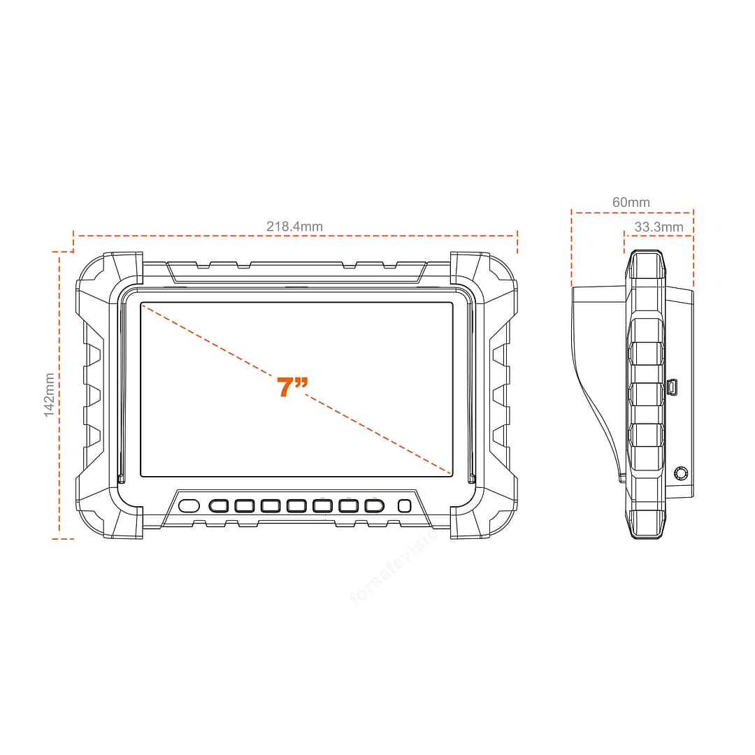 7 Inch 4 Channel Reverse Monitor Wireless Reverse Camera System | 7